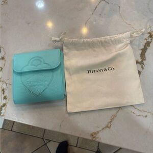 Tiffany & Co. Turquoise Jewelry Case with Cream Pouch brand new